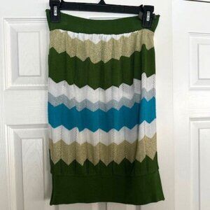 Gadzooks Color Block Shimmer Full Length Tube Top - Size Small